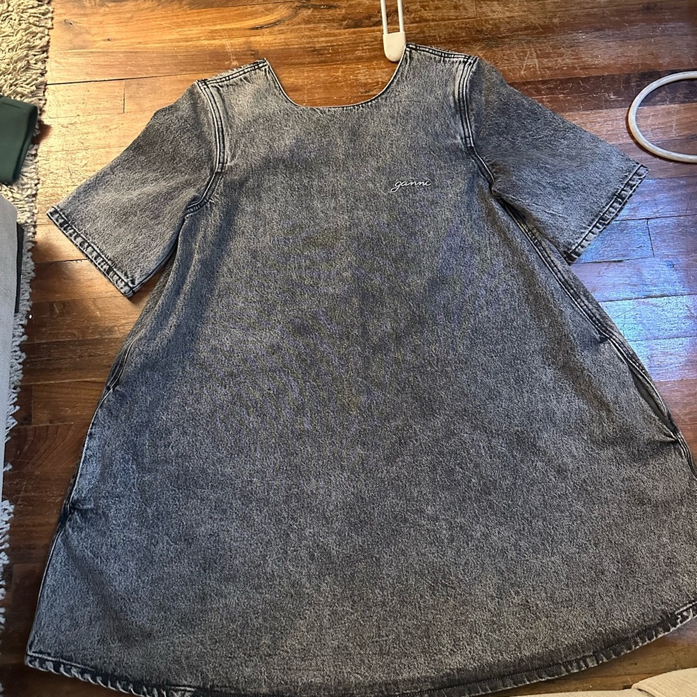 Ganni Gray Denim Dress
